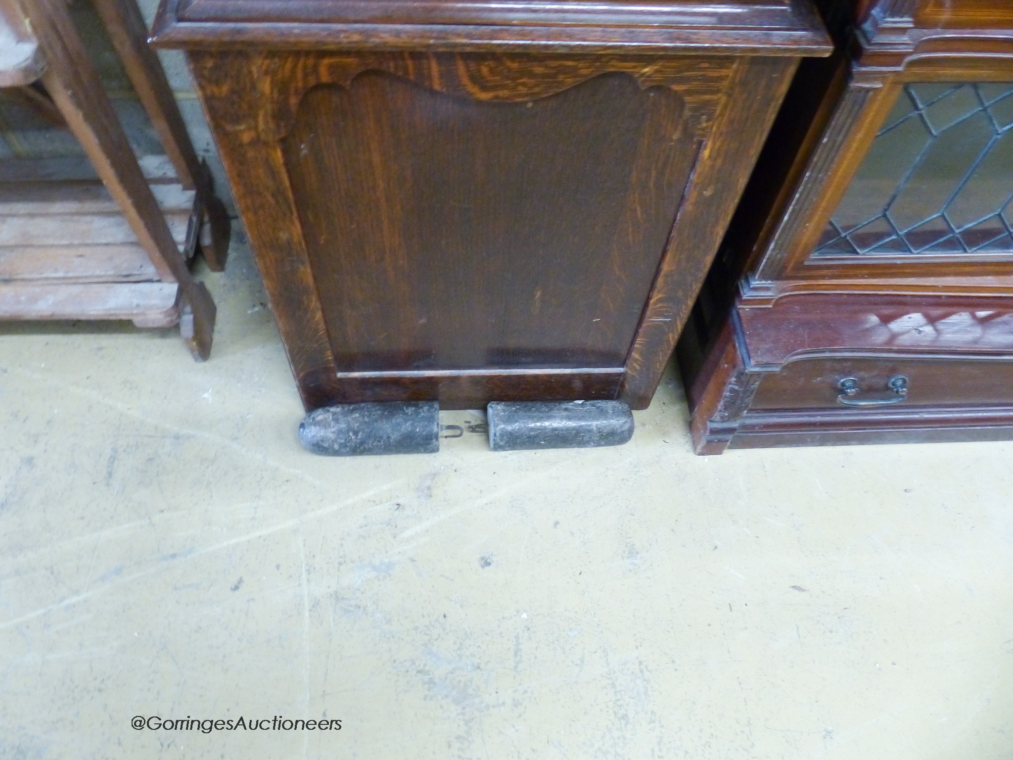 An 18th century oak 8 day longcase clock by Edward Oldfield, Much Wenlock, height 227cm.